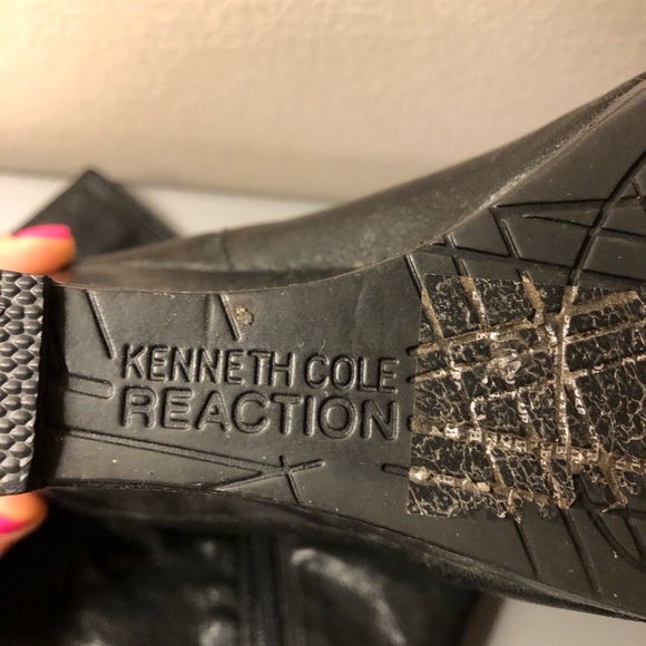 Kenneth Cole knee high wedge boots with curved zipper. Size 6. - Picture 6 of 7